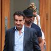 Exclusif - Olivier Sarkozy et sa fiancée Mary-Kate Olsen dans les rues de New York, le 20 août 2015.