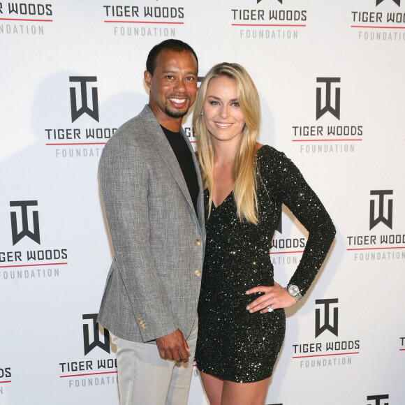 Tiger Woods et Lindsey Vonn lors du 16e Tiger Jam, au Mandalay Bay Resort and Casino de Las Vegas, le 17 mai 2014