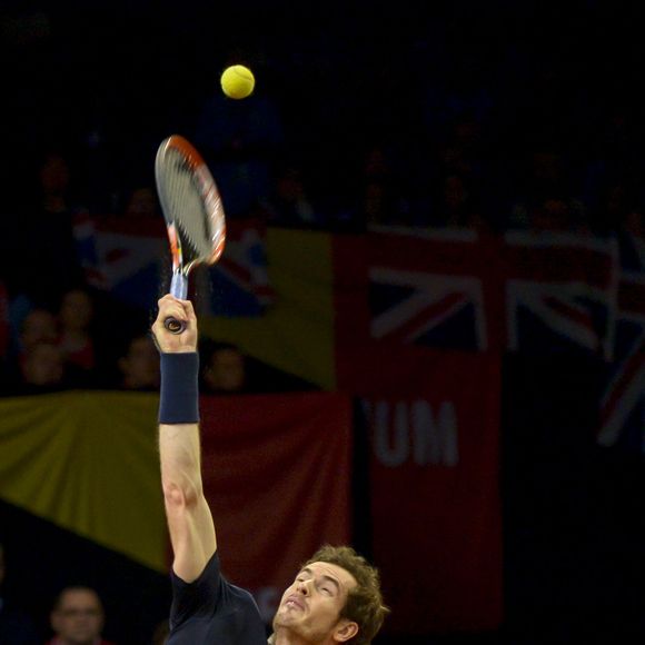 Andy Murray a offert la Coupe Davis à la Grande-Bretagne après la finale victorieuse face à la Belgique, le 29 novembre 2015 à Gand