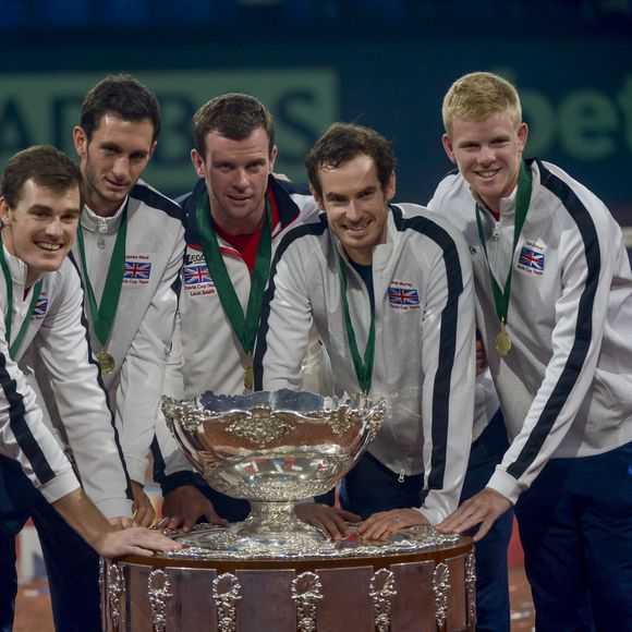 Andy Murray a offert la Coupe Davis à la Grande-Bretagne après la finale victorieuse face à la Belgique, le 29 novembre 2015 à Gand