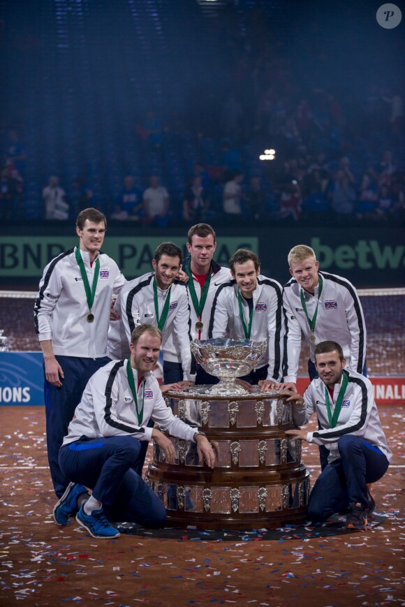 Andy Murray a offert la Coupe Davis à la Grande-Bretagne après la finale victorieuse face à la Belgique, le 29 novembre 2015 à Gand