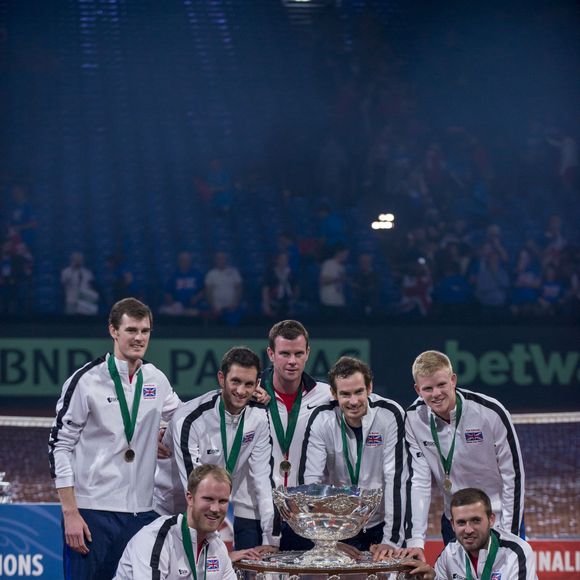 Andy Murray a offert la Coupe Davis à la Grande-Bretagne après la finale victorieuse face à la Belgique, le 29 novembre 2015 à Gand