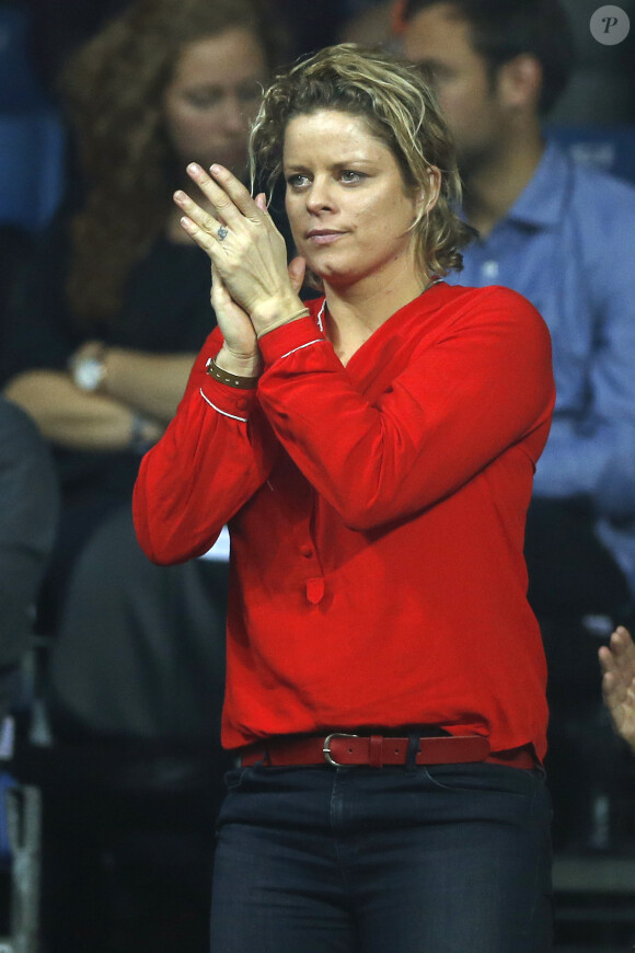 Kim Clijsters lors de la finale de la Coupe Davis entre la Belgique et la Grande-Bretagne, à Gand le 27 novembre 2015 © Philippe Buissin