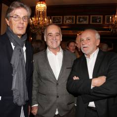 Exclusif - Dominique Desseigne, Sylvain Augier et Jérome Bonaldi - Vernissage de l'exposition Planète France au Fouquet's Barrière à Paris le 2 décembre 2015. Pendant la COP21, le Fouquet's accueille l'exposition de photographies des paysages Français, réalisées par Fabrice Milochau. ©Denis Guignebourg/Bestimage