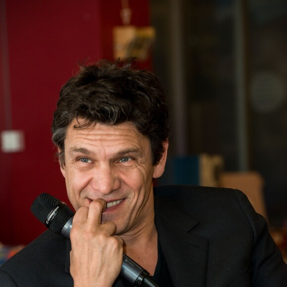 Exclusif - Marc Lavoine en promotion pour son livre "L'homme qui ment" à Bruxelles en Belgique le 3 février 2015.