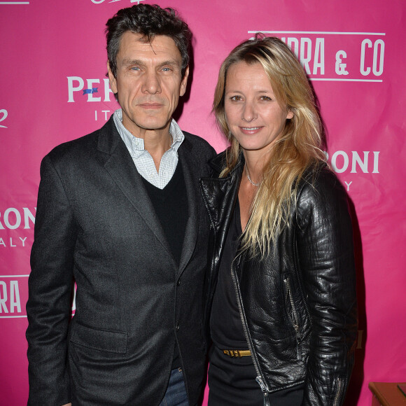 Marc et Sarah Lavoine - Contre soirée de la Saint Valentin par l'agence Sandra & CO au club Le Chapelier à Paris , le 14 février 2014