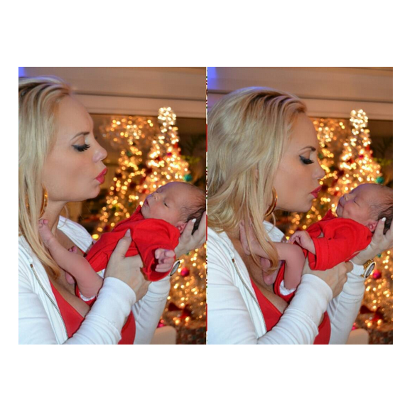 Quelques jours après son accouchement, Coco Austin est rentré chez elle avec sa fille Chanel Nicole / photo postée sur Instagram, le 4 décembre 2015.