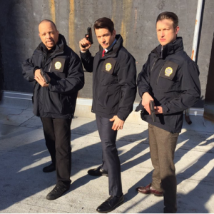 Ice-T figure au casting de la série New York, Unité Spéciale / photo postée sur Twitter, le 1er décembre 2015.