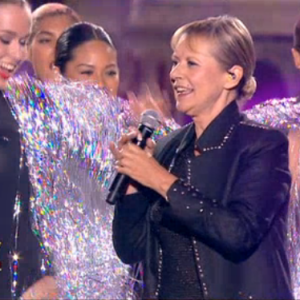 Dorothée, lors du concert événement des 30 ans de Bercy, à l'AccorHotels Arena à Paris, le vendredi 4 décembre 2015.