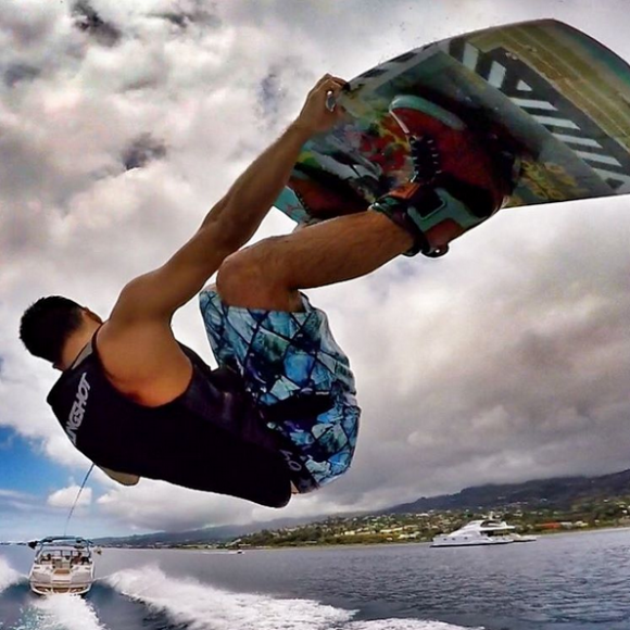Christophe, le petit ami de Marine Lorphelin, à Tahiti en 2015.
