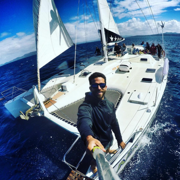Christophe, le petit ami de Marine Lorphelin, à Tahiti en 2015.