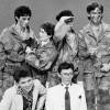Jean-Louis Aubert, Louis Bertignac, Richard Kolinka et Corine Marienneau du groupe Téléphone, lors de l'émission Les enfants du rock le 18 juin 1982.