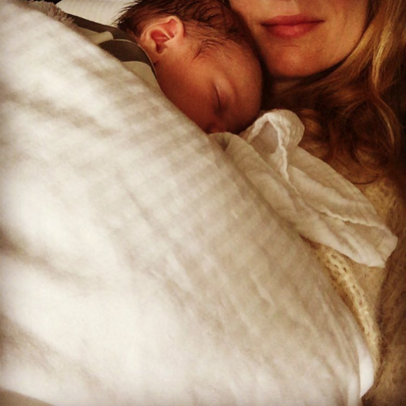 Sandrine Corman et son deuxième enfant, Harold. Décembre 2015.