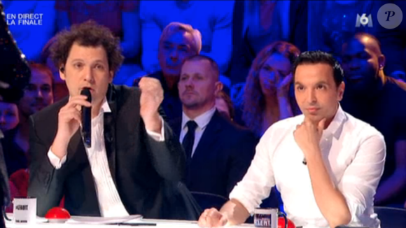 Eric Antoine et Kamel Ouali, dans Incroyable Talent 2015 (la finale), le mardi 8 décembre 2015 sur M6.