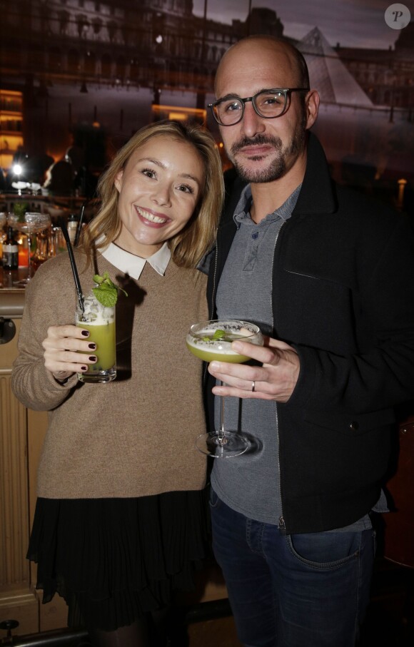 Exclusif - Cartman et sa femme Aurelia à la soirée Ninoo Party au Bar du Bristol, Hotel Le Bristol, à Paris le 8 décembre 2015