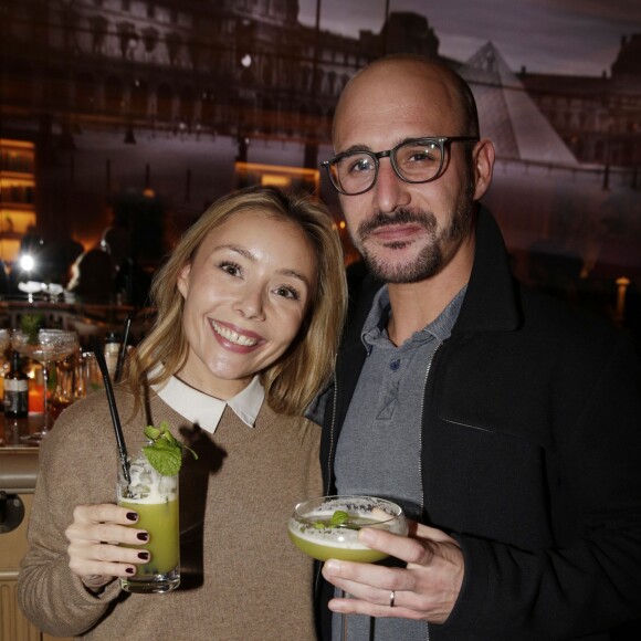 Exclusif - Cartman et sa femme Aurelia à la soirée Ninoo Party au Bar du Bristol, Hotel Le Bristol, à Paris le 8 décembre 2015