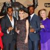 Anna Faris, Gabrielle Carteris et Anthony Mackie lors des nominations des 22e Screen Actors Guild Awards à Los Angeles, le 9 novembre 2015.