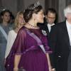 La princesse Victoria de Suède enceinte - La famille royale de Suède au dîner de gala en l'honneur des Prix Nobel à Stockholm, le 10 décembre 2015.