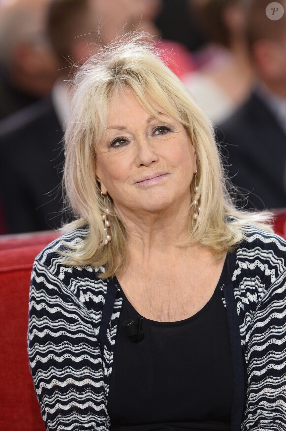 Mylène Demongeot - Enregistrement de l'émission "Vivement Dimanche" à Paris le 4 Mars 2015.