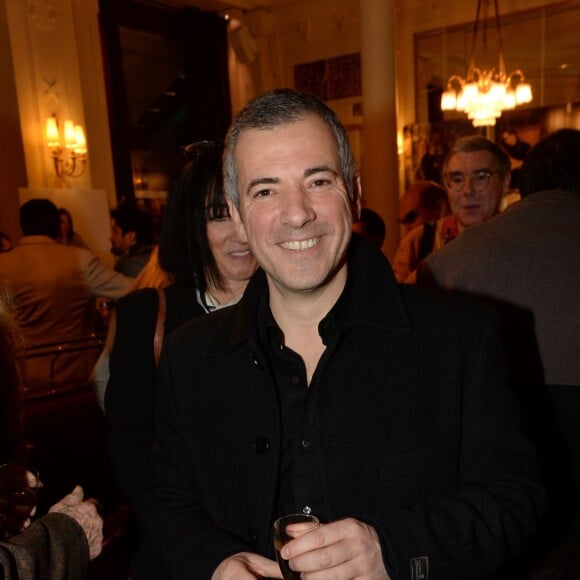 Exclusif - Bruno Putzulu  - People à l'exposition "Souvenirs, souvenirs" au café restaurant "Les Deux Magots" de Didier Audebert et Gianni Soglia à Paris. 72 stars ont confié le souvenir le plus intime de leur vie illustré par une photographie originale. Une façon de rendre hommage à tous ceux dont la mémoire s'enfuit... Une partie des droits du livre sera reversée à la fondation Pompidou qui oeuvre pour la recherche contre la maladie d'Alzheimer. Le 7 décembre 2015 © Rachid Bellak-LMS / Bestimage.