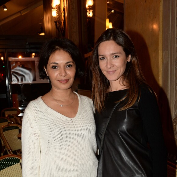 Exclusif - Saïda Jawad et Emmanuelle Boidron - People à l'exposition "Souvenirs, souvenirs" au café restaurant "Les Deux Magots" de Didier Audebert et Gianni Soglia à Paris. 72 stars ont confié le souvenir le plus intime de leur vie illustré par une photographie originale. Une façon de rendre hommage à tous ceux dont la mémoire s'enfuit... Une partie des droits du livre sera reversée à la fondation Pompidou qui oeuvre pour la recherche contre la maladie d'Alzheimer. Le 7 décembre 2015 © Rachid Bellak-LMS / Bestimage.