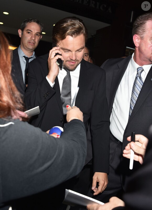 Leonardo DiCaprio - People à la sortie du gala "DGA Honors 2015" à New York le 15 octobre 2015