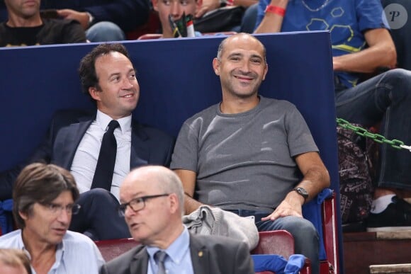 Thomas Fabius lors des 1/8 de finales opposant Andy Murray et Grigor Dimitrov du tournoi de tennis BNP Paribas Masters 2014 au palais omnisports de Paris-Bercy, à Paris, le 30 octobre 2014.