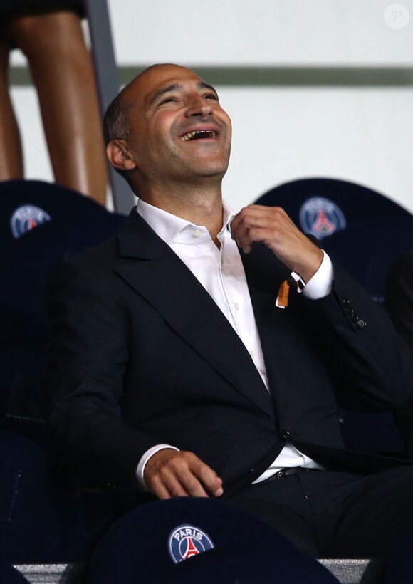 Thomas Fabius - People assistent au match PSG-Barcelone de la Ligue des Champions 2014 au parc des princes à Paris le 30 septembre 2014.