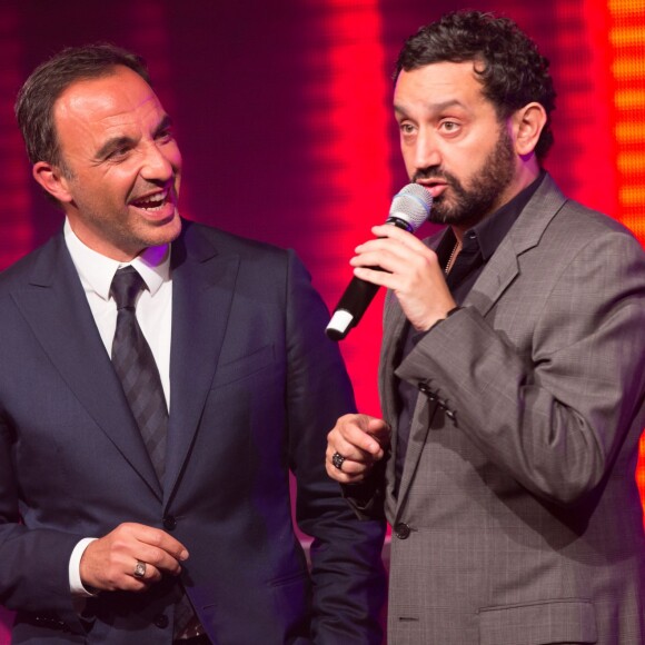 Exclusif - Nikos Aliagas, Cyril Hanouna - Dîner du Global Gift Gala au profit de L'Unicef France Frimousses de Créateurs, de The Global Gift Foundation et The Eva Longoria Foundation, organisé au Four Seasons Hôtel George V à Paris, le 25 mai 2015.