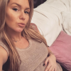 Aurélie Van Daelen attend l'arrivée de son premier enfant. Novembre 2015.