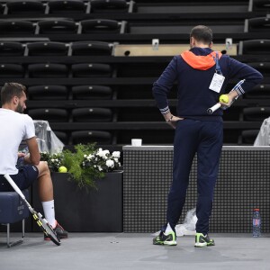 Benoît Paire et Shy'm au BNP Paribas Masters à l'AccorHotels Arena de Paris, le 31 octobre 2015