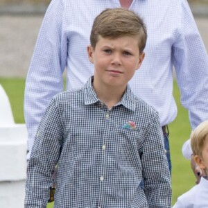 La famille royale danoise pose au palais de Grasten au Danemark le 25 juillet 2015.