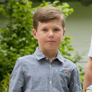 La princesse Mary et le prince Frederik de Danemark à la parade équestre au château de Grasten avec leurs enfants le prince Christian, la princesse Isabella et les jumeaux, le prince Vincent et la princesse Josephine le 19 juillet 2015