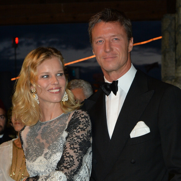 Eva Herzigova et son mari Gregorio Marsiaj - Arrivées pour la soirée de mariage de Pierre Casiraghi et Beatrice Borromeo au château Rocca Angera (château appartenant à la famille Borromeo) à Angera sur les Iles Borromées, sur le Lac Majeur, le 1er août 2015.