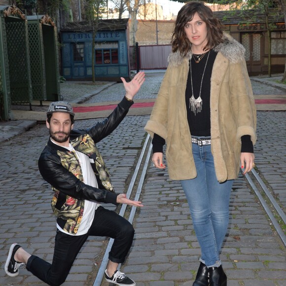 Daphné Bürki et son compagnon Gunther Love (Sylvain Quimène) - Gala de clôture du Don'actions du Secours Populaire au Musée des Arts Forains à Paris, le 28 mars 2014.