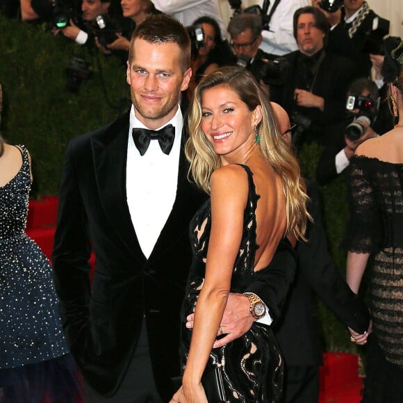 Tom Brady et sa femme Gisele Bündchen - Soirée du Met Ball / Costume Institute Gala 2014: "Charles James: Beyond Fashion" à New York. Le 5 mai 2014.