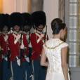 La princesse Marie de Danemark arrive pour le premier gala du Nouvel An au palais Christian VII à Amalienborg à Copenhague le 1er janvier 2016.