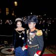 La princesse Mary et le prince Frederik de Danemark arrivent pour le gala du Nouvel An au palais Christian VII à Amalienborg à Copenhague le 1er janvier 2016.