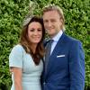 Natalie Pinkham et son mari Owain Walbyoff lors de la Qatar Goodwood Race Course à Midhurst, le 30 juillet 2015.