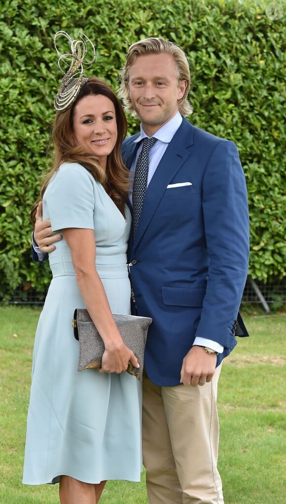 Natalie Pinkham et son époux Owain Walbyoff lors de la Qatar Goodwood Race Course à Midhurst, le 30 juillet 2015.