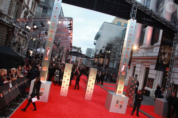 Atmosphère avant les BAFTA awards à Londres le 12 février 2012