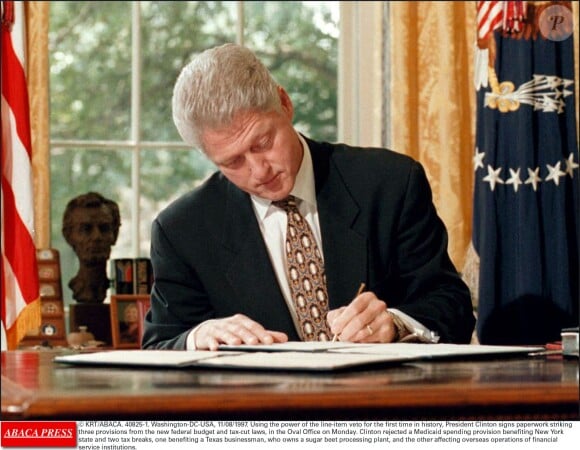 Bill Clinton en août 1997 à la Maison Blanche.