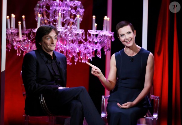 Exclusif - Pierre Palmade et Carole Bouquet - Spectacle "Elles se croient toutes Joly" en hommage à Sylvie Joly, mis en scène par Pierre Palmade, au théâtre de Paris dans le 9e arrondissement à Paris, le 26 octobre 2015, qui est diffusé le 15 janvier 2016 sur France 3.© Dominique Jacovides - Romuald Meigneux / Bestimage