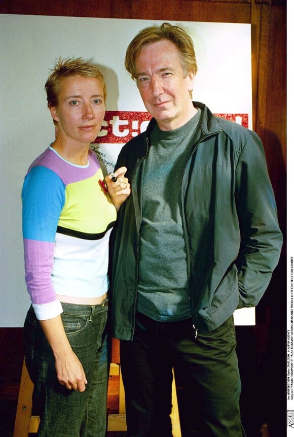 Emma Thompson et Alan Rickman à Londres en 2001