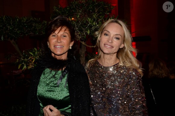 Exclusif - Sylvie Rousseau et Inna Zobova lors de la soirée du nouvel an russe à l'hôtel Prince de Galles à Paris le 13 janvier 2016 © Rachid Bellak