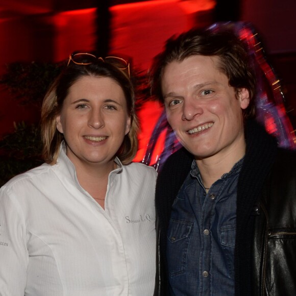Exclusif - Stéphanie Le Quellec et Bénabar lors de la soirée du nouvel an russe à l'hôtel Prince de Galles à Paris le 13 janvier 2016 © Rachid Bellak