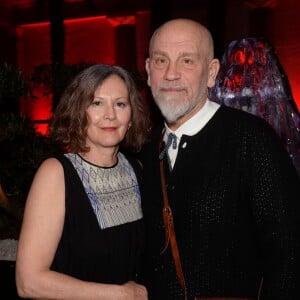 Exclusif - John Malkovich et sa femme Nicoletta Peyran lors de la soirée du nouvel an russe à l'hôtel Prince de Galles à Paris le 13 janvier 2016 © Rachid Bellak