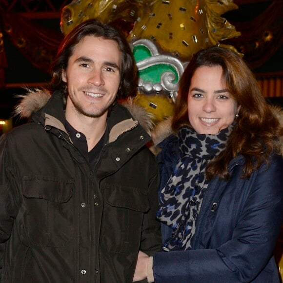 Exclusif - Anouchka Delon et Julien Dereims - People au spectacle de Jean-Marie Bigard "Nous les femmes" au théâtre des Folies Bergère à Paris le 22 novembre 2015.