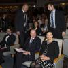La princesse Victoria de Suède, enceinte de sept mois, a participé le 18 janvier 2016 à Stockholm à la conférence Agenda 2030 sur le développement durable.