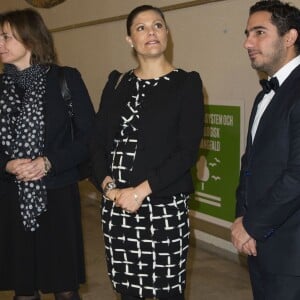 La princesse Victoria de Suède, enceinte de sept mois, a participé le 18 janvier 2016 à Stockholm à la conférence Agenda 2030 sur le développement durable.